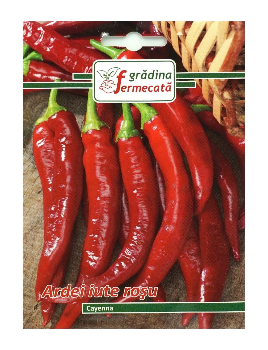 Seminte Ardei Iute Rosu CAYENNA, GRADINA FERMERCATA - 0.4 GR