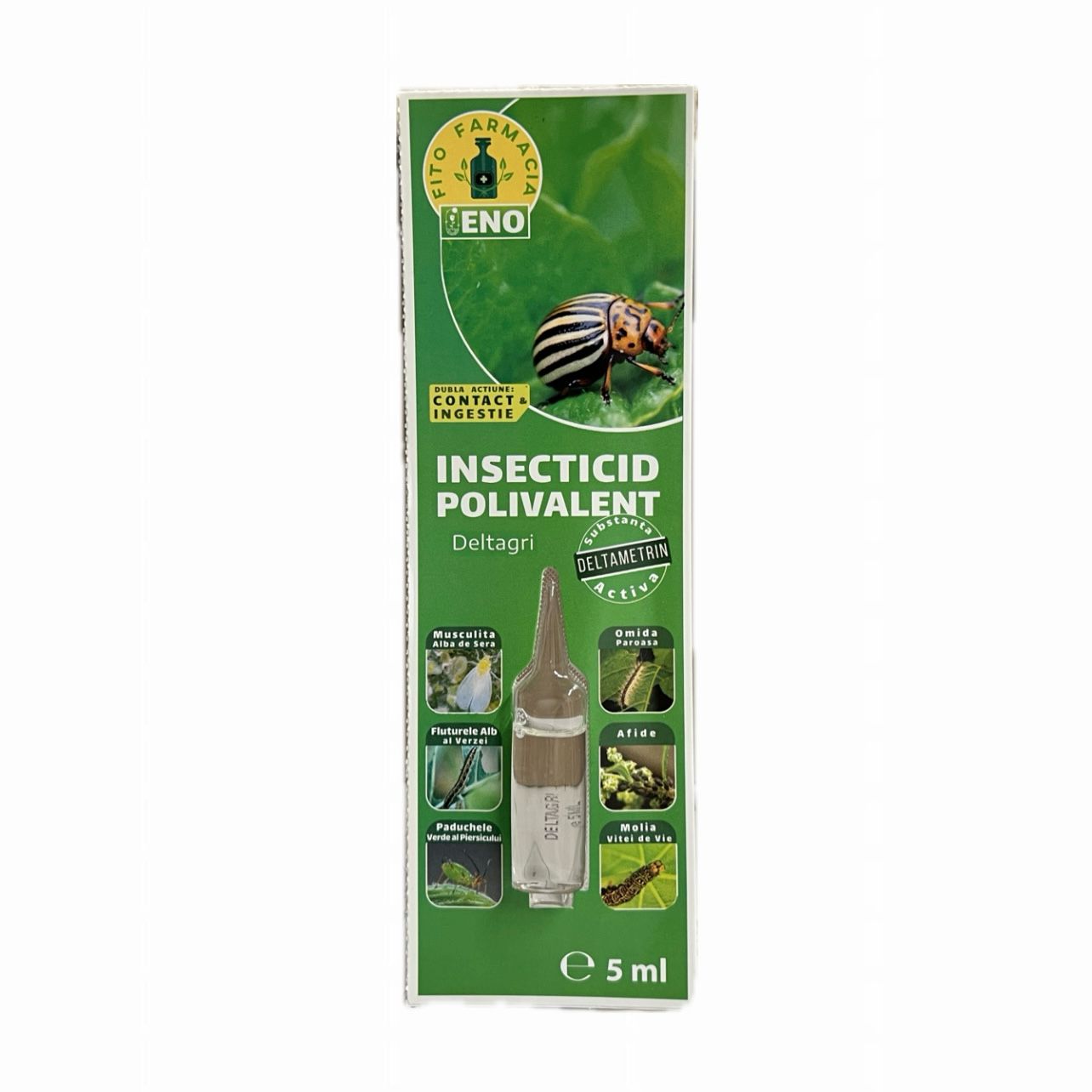 Insecticid DELTAGRI - 5 ML, ENO, Contact, Gandacul din Colorado, Musculita alba, Afide
