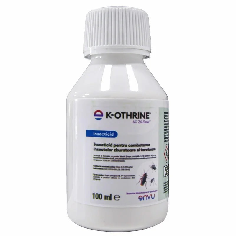 Insecticid K-OTHRINE SC 7,5 Flow - 100 ML, ENVU, Contact, Muste, Plosnite, Gandaci de bucatarie, Tantari, Paianjeni