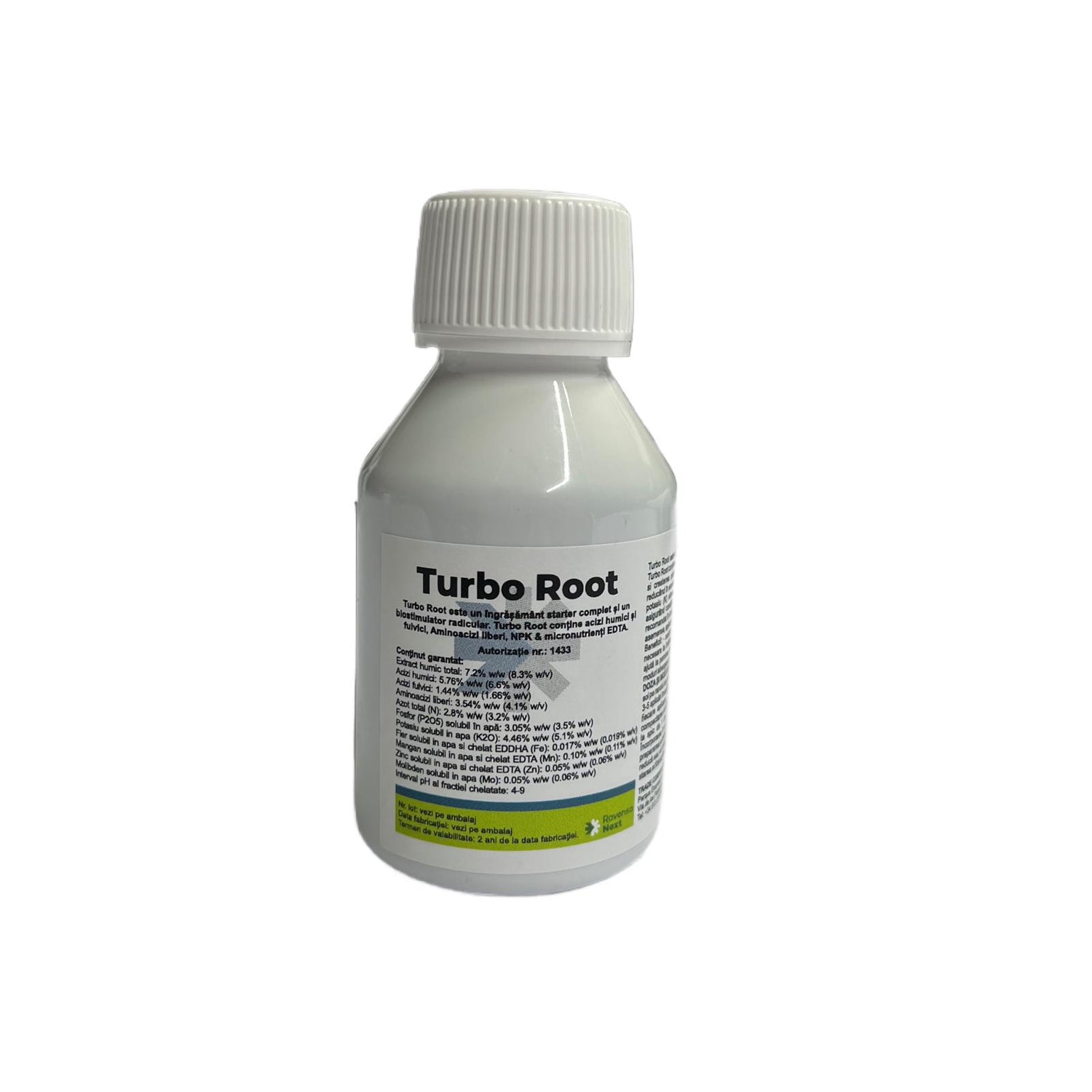TURBO ROOT – 100 ML, Stimulator de inradacinare, Vitana, Acizi humici si fulvici, Aminoacizi liberi, NPK