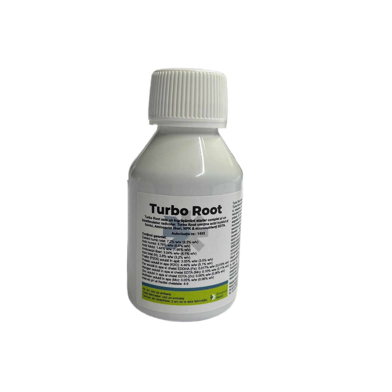 TURBO ROOT – 100 ML, Stimulator de inradacinare, Vitana, Acizi humici si fulvici, Aminoacizi liberi, NPK