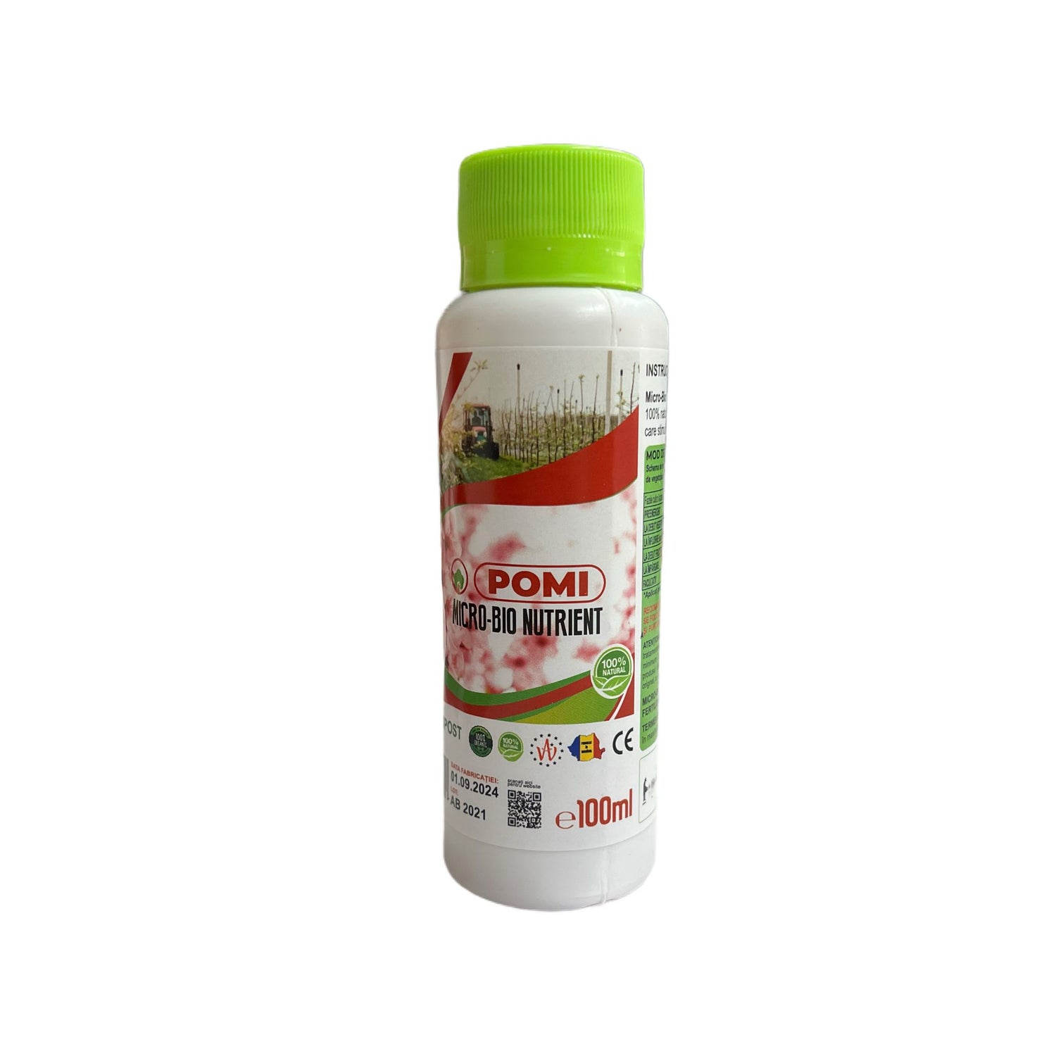 Micro-BIO nutrient POMI - 100 ML, Fertilizant humic activ, 100% Natural, Fabrica de Compost