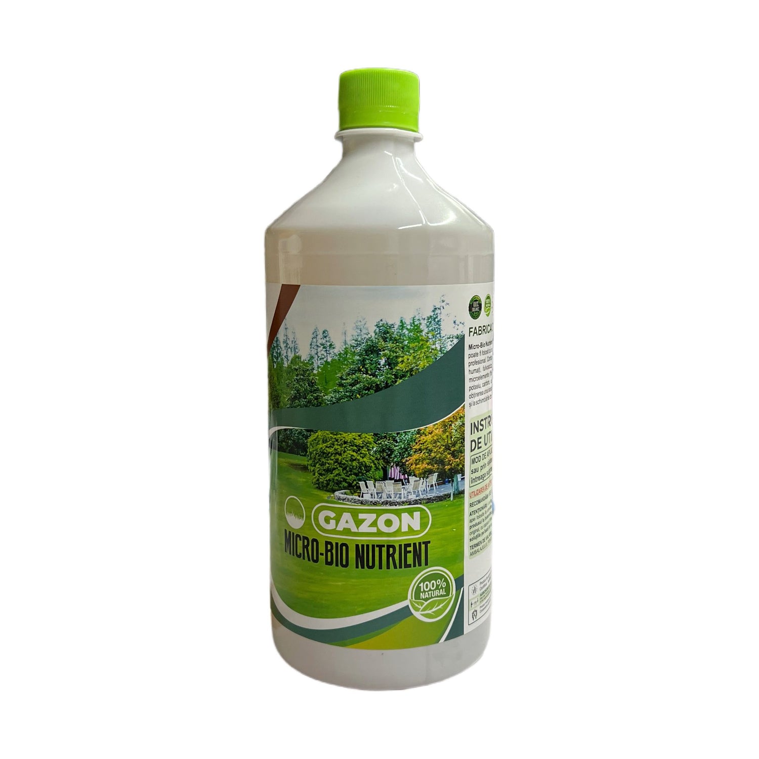Micro-BIO nutrient GAZON - 1 L, Fertilizant humic complex, 100% Natural, Fabrica de Compost