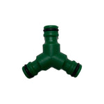 Conector furtun 1/2 pentru irigatii cu 3 cai, verde.