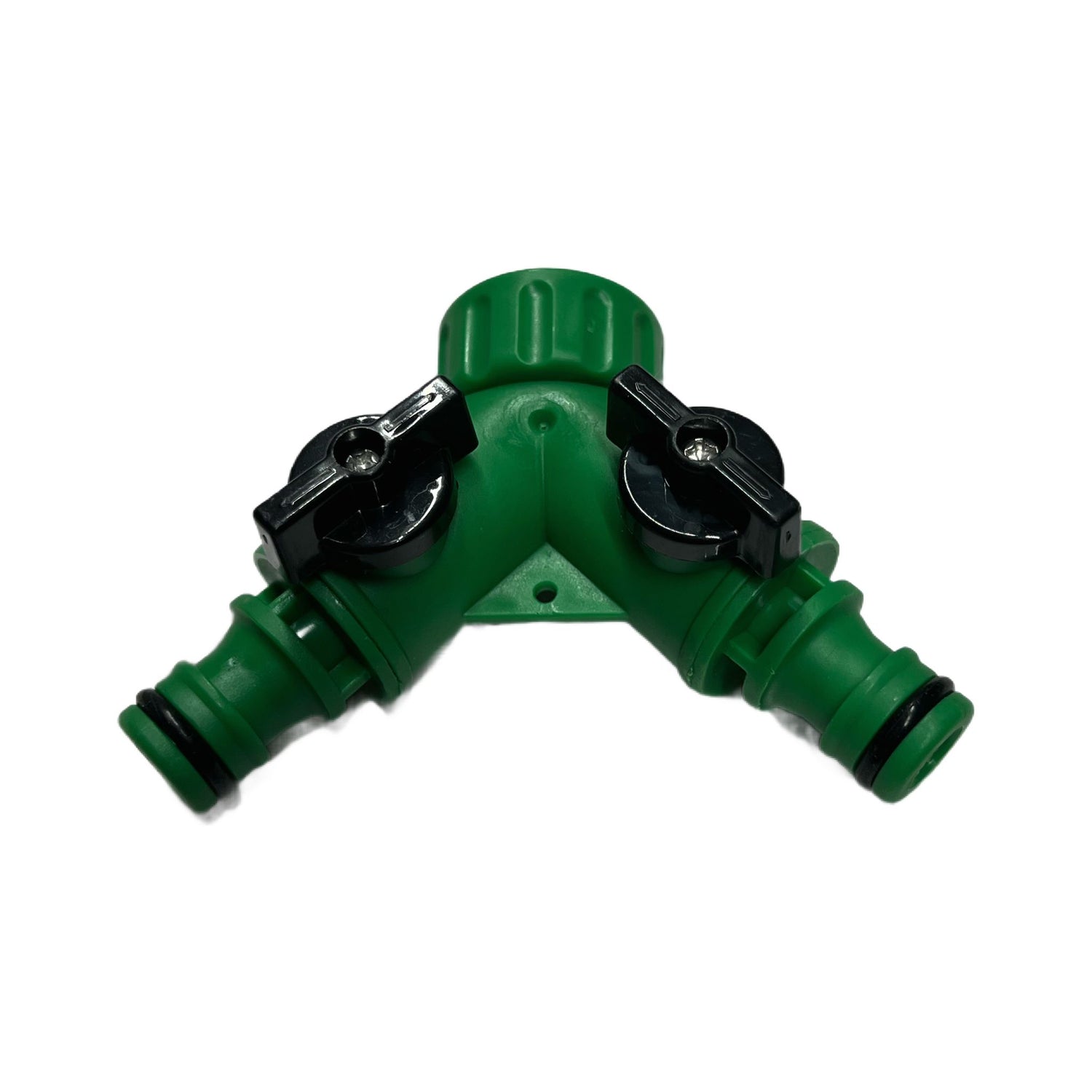 Distribuitor Apa "Y" cu 2 Iesiri si Robineti, Verde.