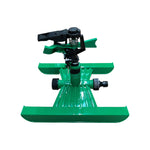 Aspersor Rotativ cu Impuls si Suport, Tip Fluture – Pulverizare Uniforma, Verde.