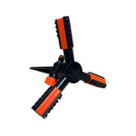 Aspersor Rotativ 360° Tip Tarus cu 3 Brate Reglabile - 3 Sisteme de Stropire (4, 5 sau 6 Duze), Negru-Portocaliu.