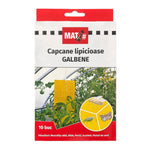 Capcane Lipicioase Galbene MAT pentru Musculita Alba, Afide, Purici, Acarieni, Fluturi de Sera - Set 10 Placi pentru Monitorizare si Combatere Daunatori
