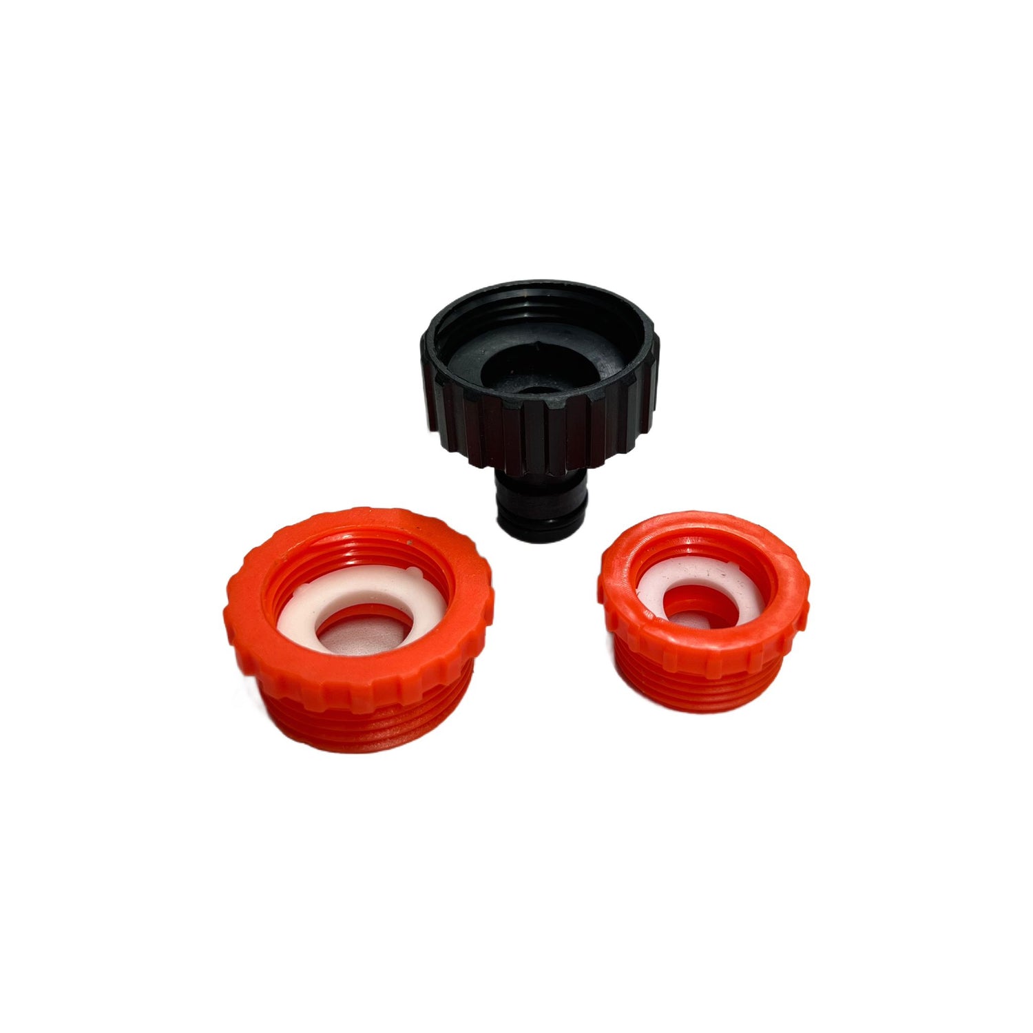 Mufa cuplaj robinet 1/2 inch -3/4 inch -1 inch, negru-portocaliu.