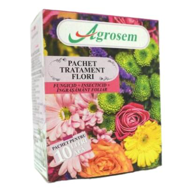Pachet Tratament pentru FLORI - Fungicid, Insecticid, Ingrasamant Foliar