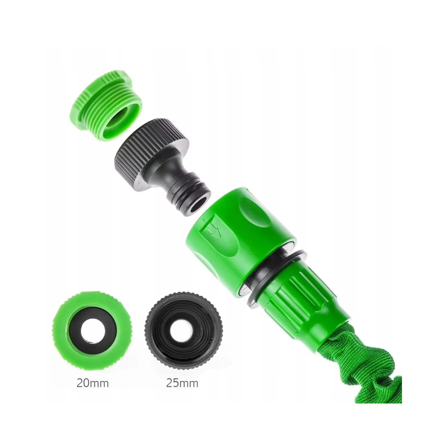 Furtun extensibil de gradina 150FT - 45M + Pistol cu 7 functii de udare si accesorii.