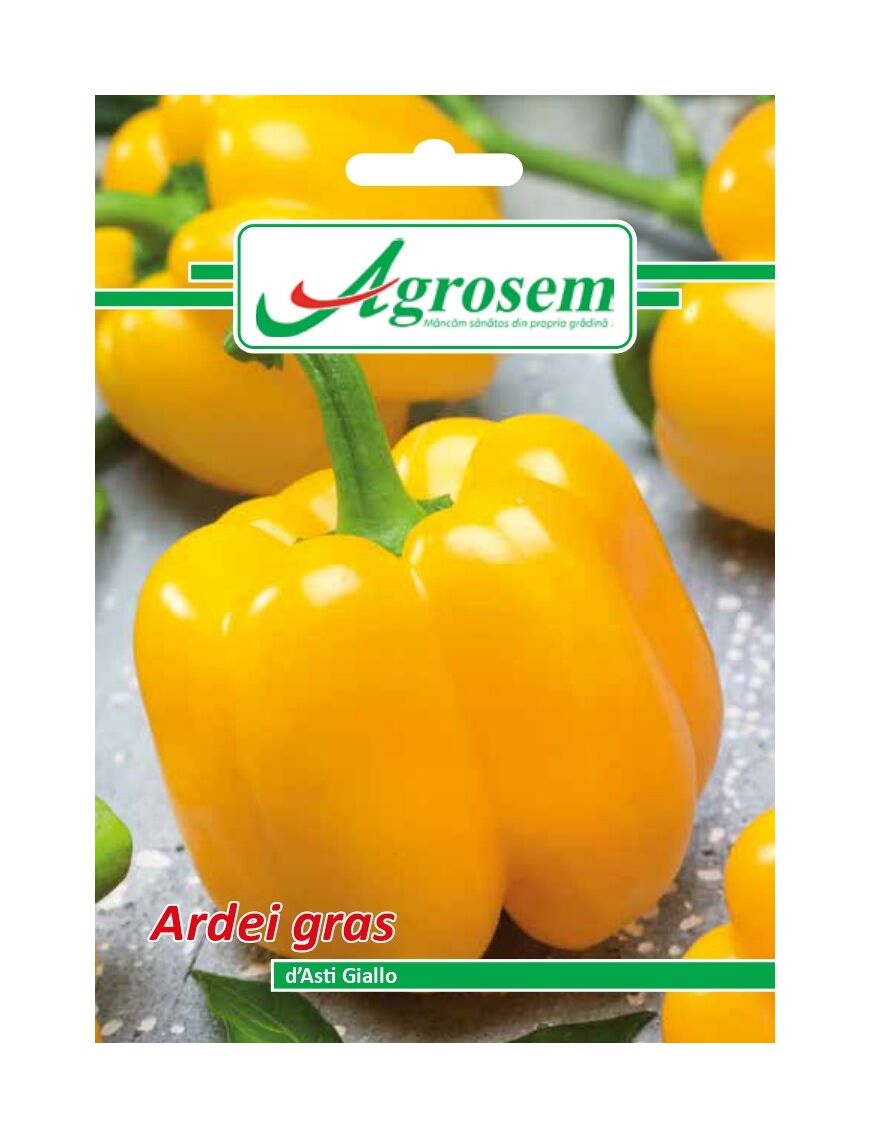 Seminte Ardei Gras D'ASTI GIALLO, AGROSEM - 0.7 GR