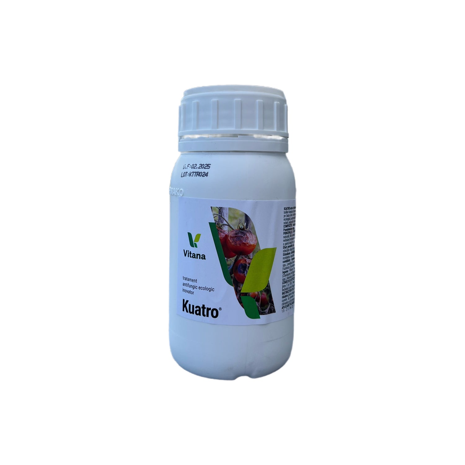 Tratament Antifungic KUATRO - 250 ML, Vitana, Ecologic, Legume, Pomi fructiferi, Mana, Fainare, Putregai, Alternarioza, Fuzarioza