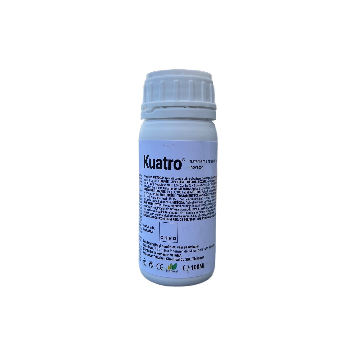 Tratament Antifungic KUATRO - 100 ML, Vitana, Ecologic, Legume, Pomi fructiferi, Mana, Fainare, Putregai, Alternarioza, Fuzarioza
