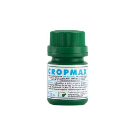 Ingrasamant Foliar CROPMAX – 20 ML, 100% natural, Rosii (Tomate), Legume, Flori, Plante ornamentale, Vita-de-vie, Pomi fructiferi