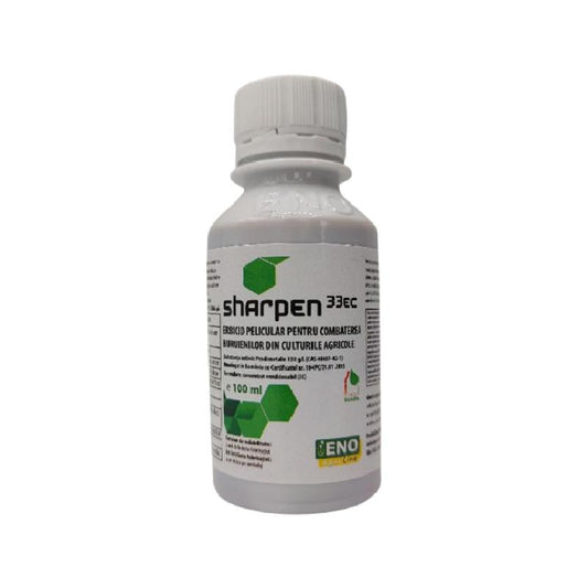 Erbicid SHARPEN 33 EC - 100 ML (Pendimetalin), ENO, Preemergent si Postemergent, Cereale, Legume, Capsuni, Vita-de-Vie