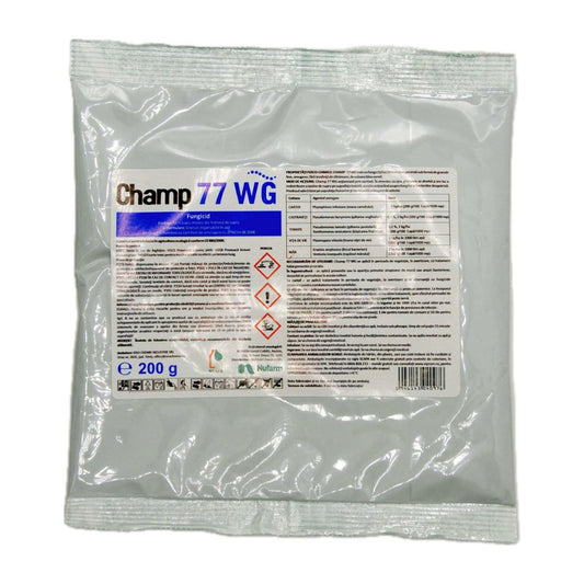 Fungicid CHAMP 77 WG - 200 GR, Nufarm, Cupru metalic, Tomate, Castraveti, Vita-de-Vie, Cartof, Mar