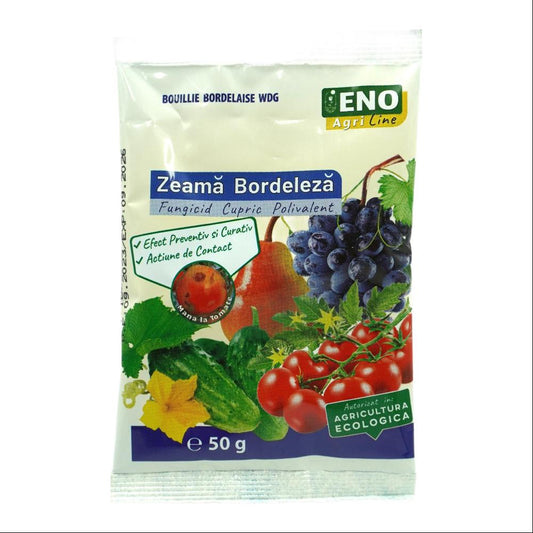 Fungicid Contact Zeamă Bordeleză UPL 50 GR – Protecție Ecologică Cu Cupru Pentru Viță, Pomi Și Legume