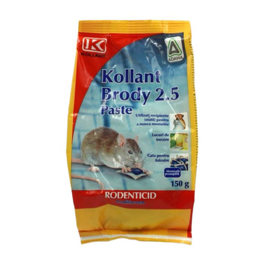 Raticid BRODY PASTA Albastra - 150 GR, Kollant, Brodifacoum