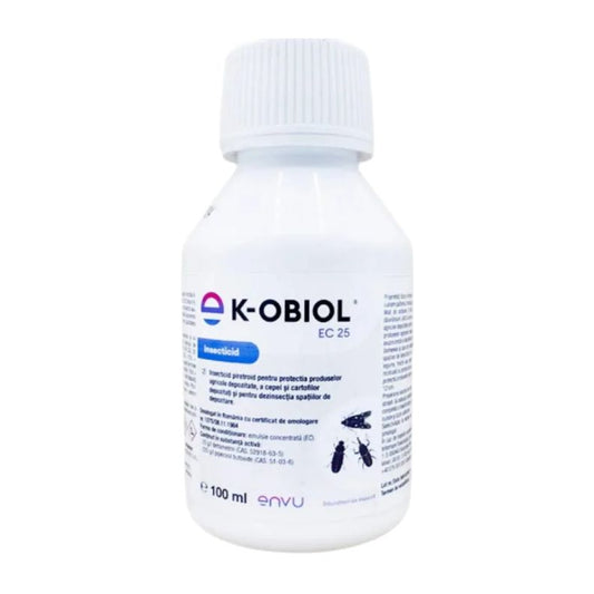 Insecticid K-OBIOL EC 25 – 100 ML, ENVU, Contact, Cereale, Dezinsectia Spatiilor de Depozitare