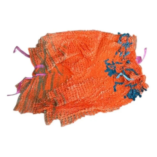 Saci plasa Raschel 5 KG, 40x42 CM, portocalii - SET 10 bucati, Legume: cartofi, ceapa, morcovi, varza, Fructe.