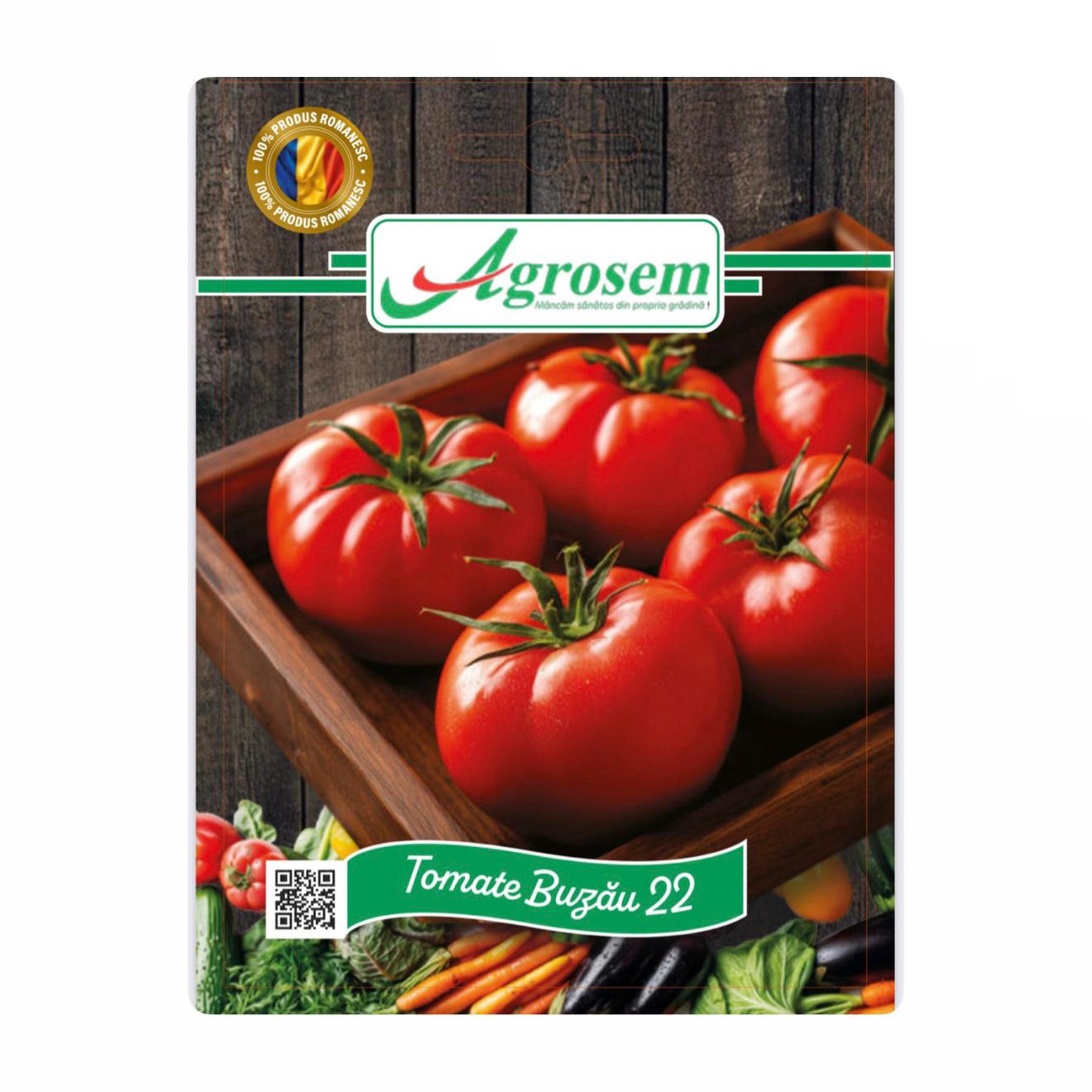 Seminte Romanesti TOMATE BUZAU 22, AGROSEM - 0.2 GR, Soi Romanesc Traditional, Semi-Tardiv