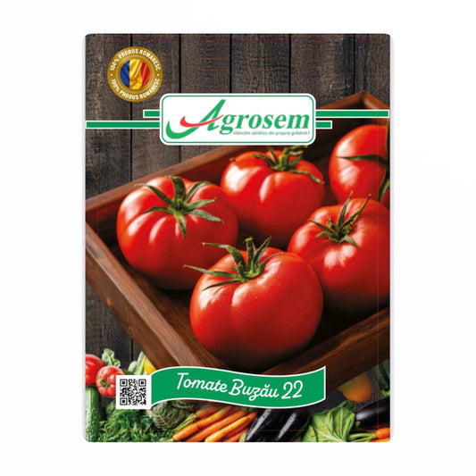 Seminte Romanesti TOMATE BUZAU 22, AGROSEM - 0.2 GR, Soi Romanesc Traditional, Semi-Tardiv