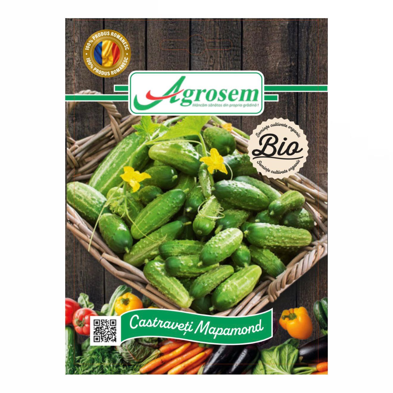 Seminte Romanesti CASTRAVETI MAPAMOND, AGROSEM - Bio, Soi Romanesc Traditional, Timpuriu