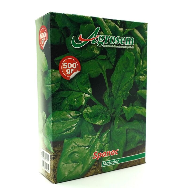 Seminte Spanac MATADOR, AGROSEM - Cutie 500 GR, Soi Semi-Tardiv