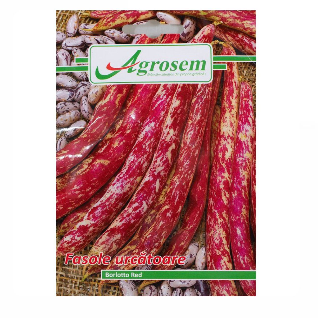 Seminte Fasole Urcatoare BORLOTTO RED, Agrosem - 10 GR