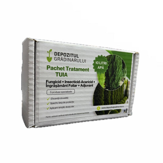 Pachet Tratament TUIA, Depozitul Gradinarului - 10 L Apa, Fungicide, Insecto-Acaricid, Ingrasamant Foliar, Adjuvant