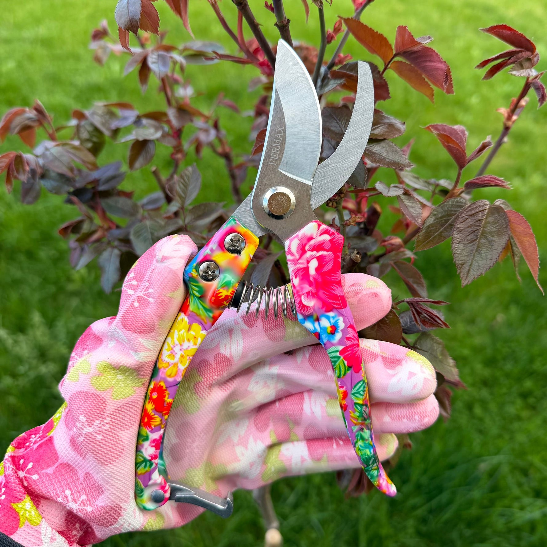 Foarfeca de Gradinarit cu Blocator - 20 CM, Fermax, Model Floral, Trandafiri, Pomicultura, Viticultura, Pisagistica, Floricultura, Legumicultura