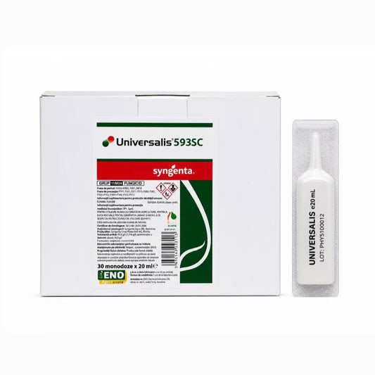 Fungicid UNIVERSALIS 593SC - 20 ML, Syngenta, Sistemic, Vita-de-Vie, Mana, Fainare, Putregai Cenusiu, Azoxistrobin, Folpet