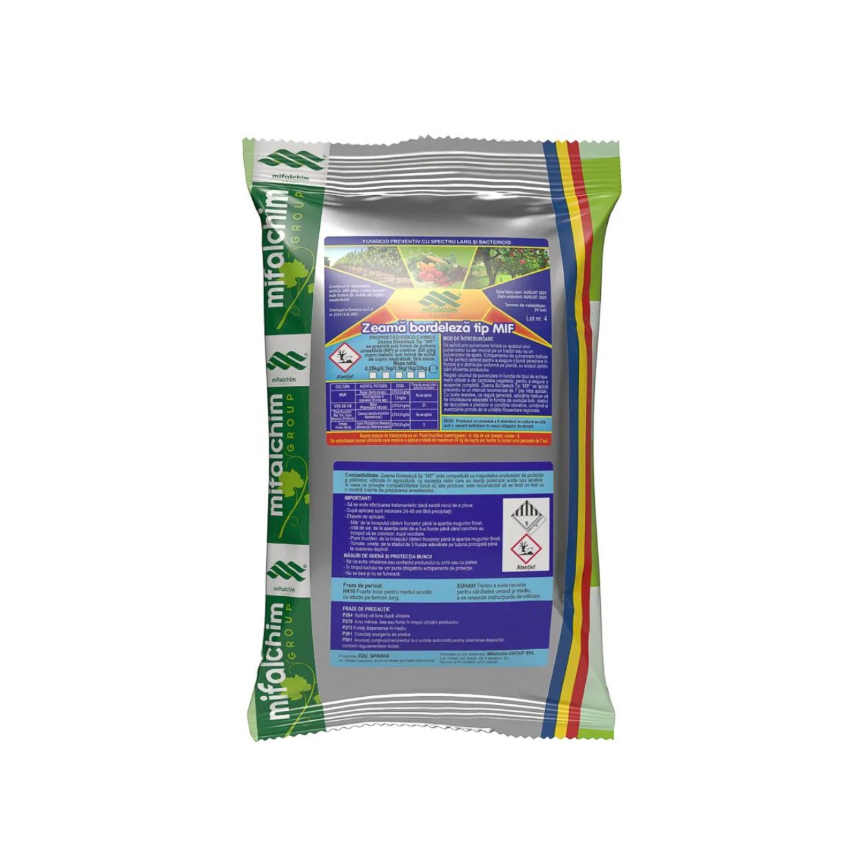 Fungicid Contact Zeama Bordeleza - 1KG, Mifalchim Group, Protectie Ecologica Cu Cupru Pentru Vita, Pomi si Legume