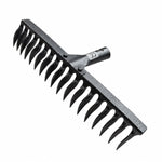 Cap de Grebla Metalic 43 cm – Grebla de Gradina cu 18 Dinti, fara Coada