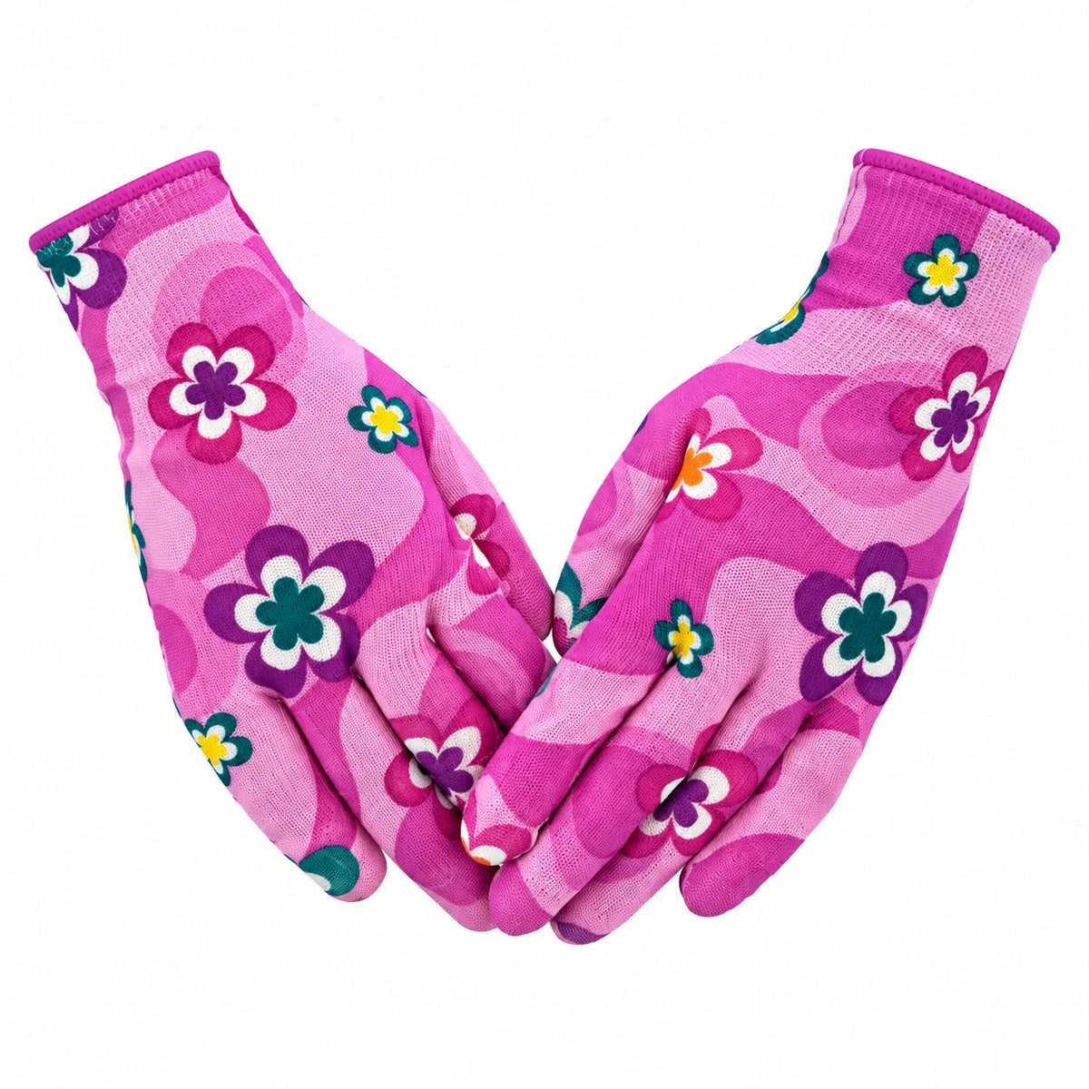 Manusi Pentru Gradinarit Roz Model Floral - Marimea 8