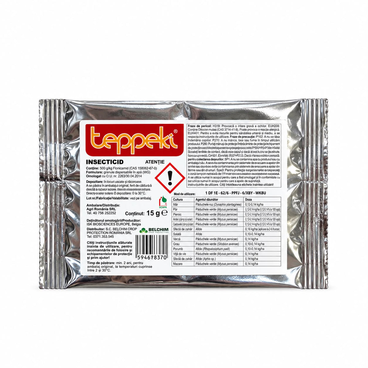 Insecticid TEPPEKI - 15 GR, ENO, Sistemic, Afide, Pomi Fructiferi, Legume, Plante Ornamentale, Cereale