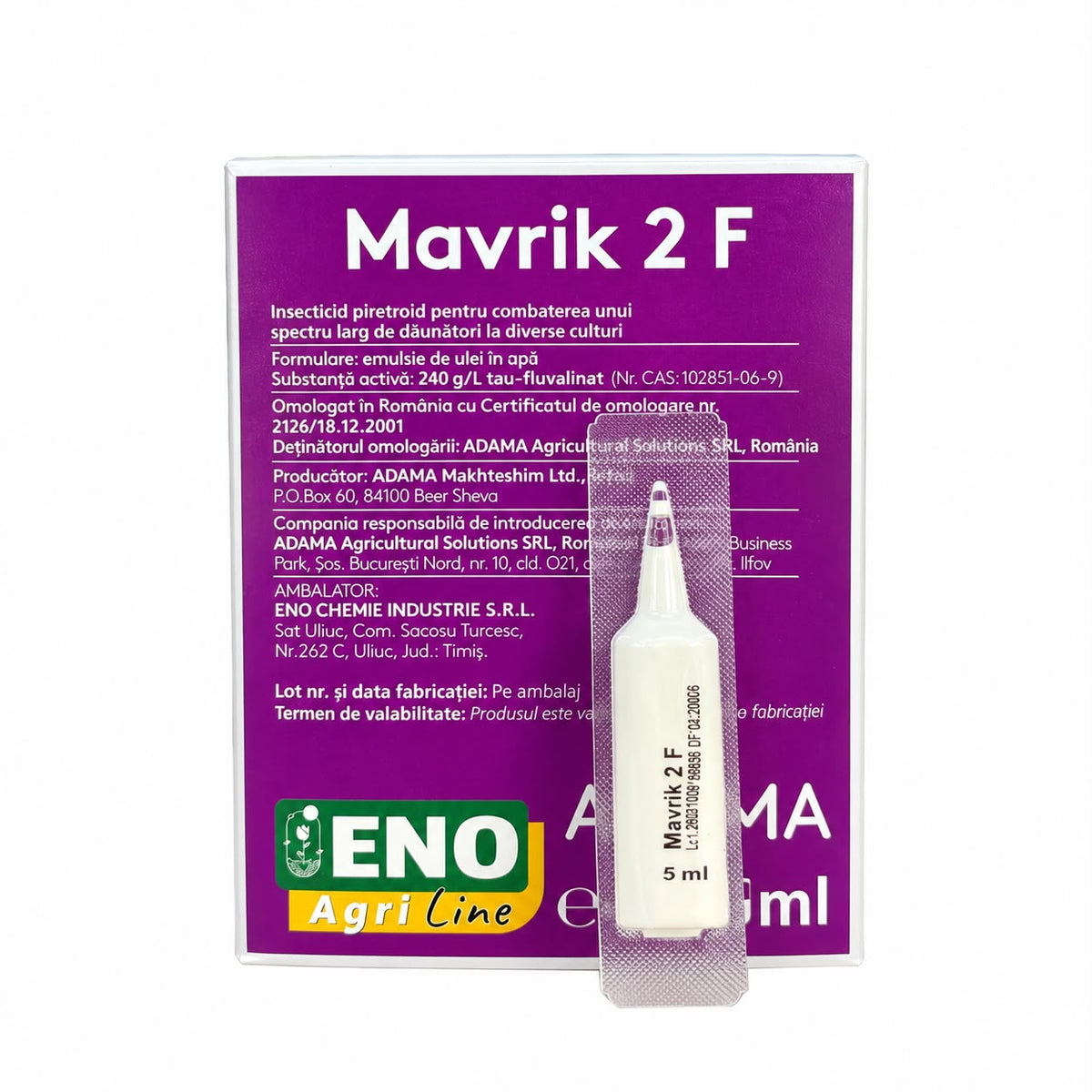 Insecticid MAVRIK 2F - 5 ML, Adama, Contact, Legume, Fructe, Cereale, Pomi Fructiferi