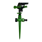 Aspersor rotativ cu dispersie prin bataie, unghi reglabil 45 - 360 grade, plastic, verde