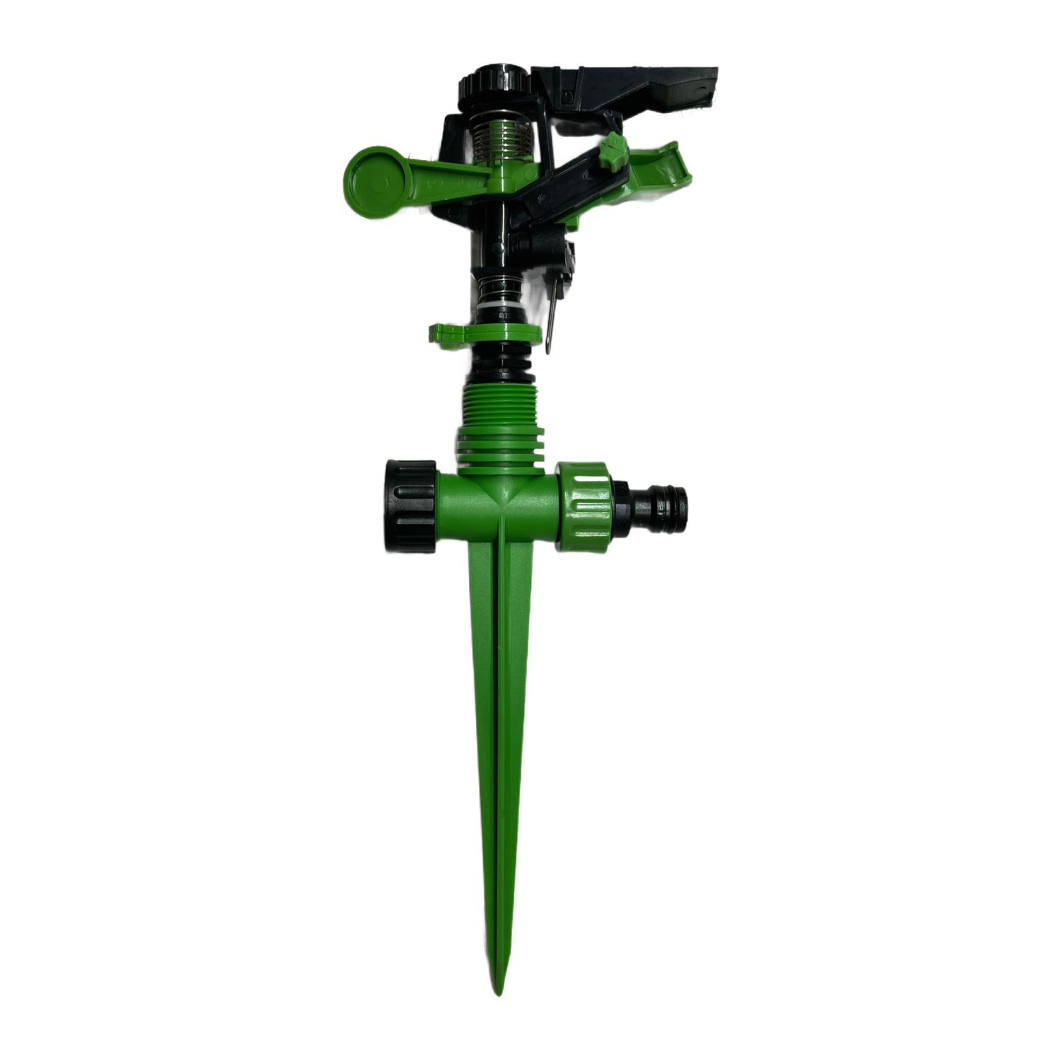 Aspersor rotativ cu dispersie prin bataie, unghi reglabil 45 - 360 grade, plastic, verde