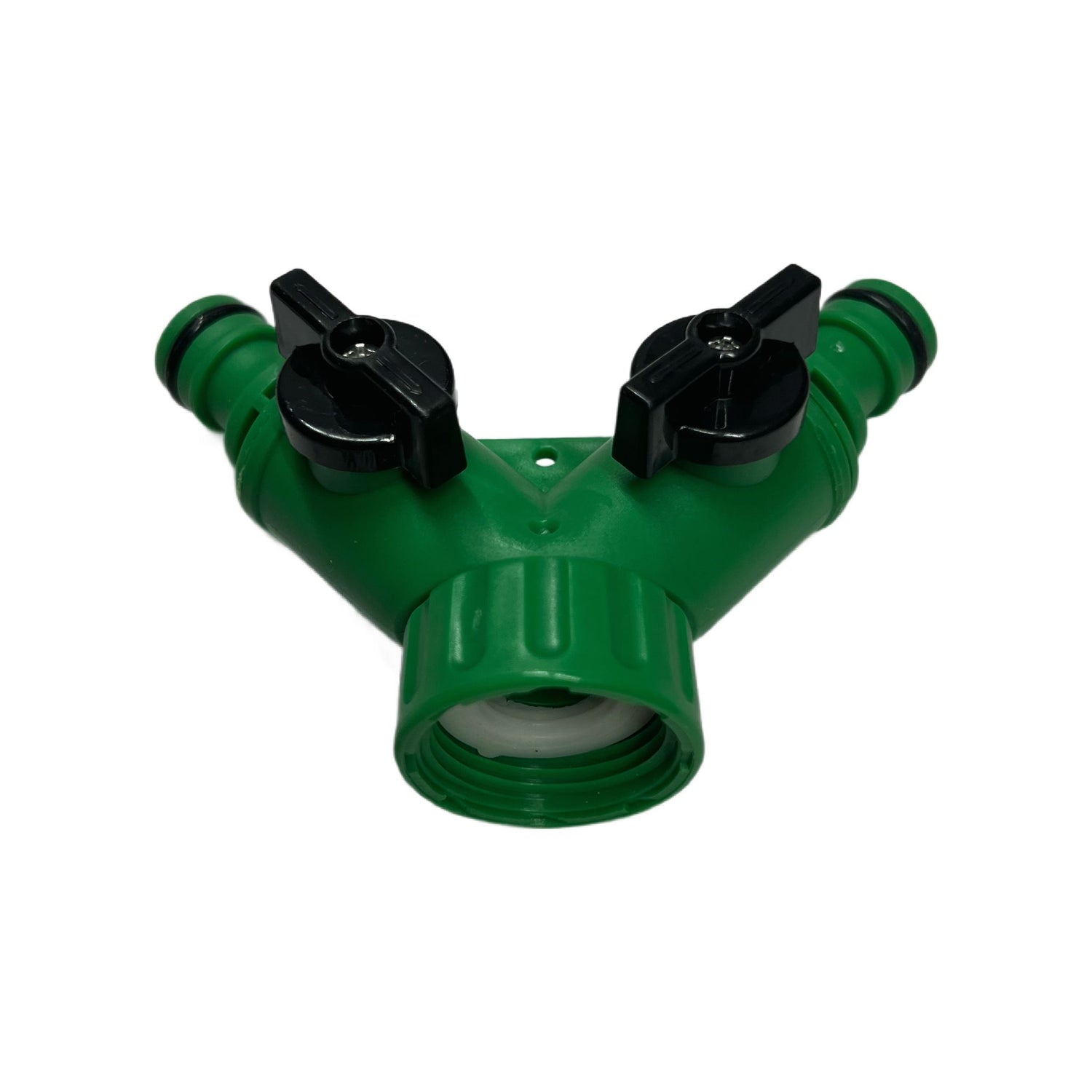 Distribuitor apa cu 2 iesiri si robineti, verde, debit reglabil