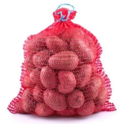 Saci plasa Raschel 10 KG, 48x38 CM, rosii - SET 10 bucati, Legume: cartofi, ceapa, morcovi, varza, Fructe.