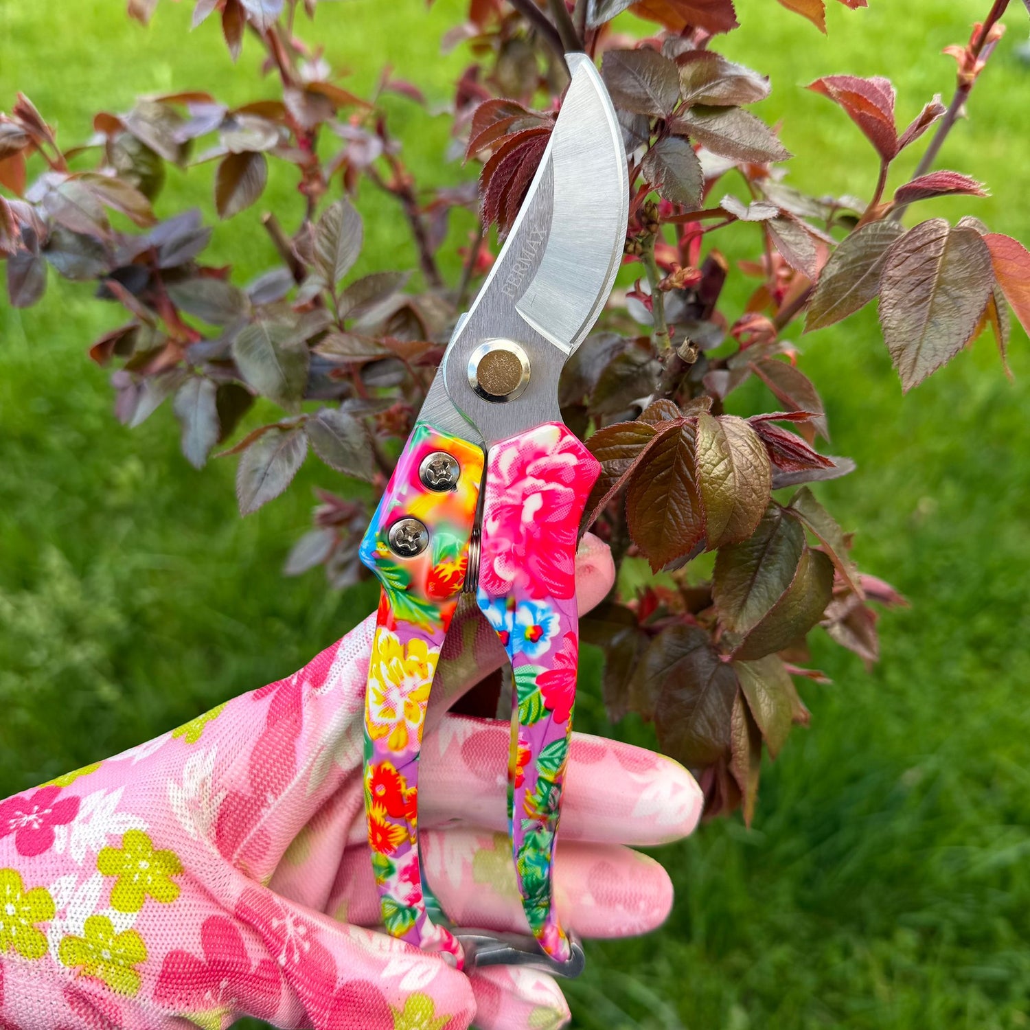 Foarfeca de Gradinarit cu Blocator - 20 CM, Fermax, Model Floral, Trandafiri, Pomicultura, Viticultura, Pisagistica, Floricultura, Legumicultura