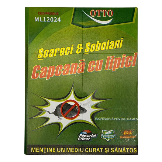 Capcana Tip Carte cu Lipici pentru Soareci si Sobolani, Reutilizabila, Non-Toxica
