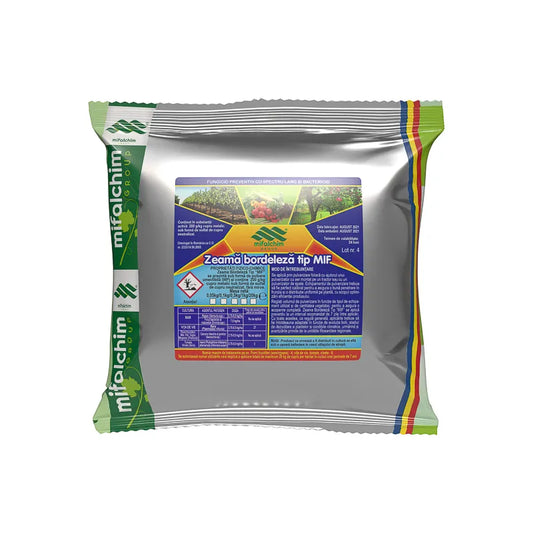 Fungicid Contact Zeamă Bordeleză Mifalchim 50 GR – Protecție Ecologică Cu Cupru Pentru Viță, Pomi Și Legume